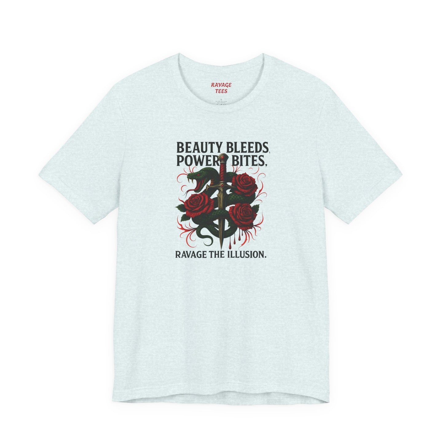 "Beauty Bleeds" Tee: Dark Aesthetic Unisex Graphic T-Shirt