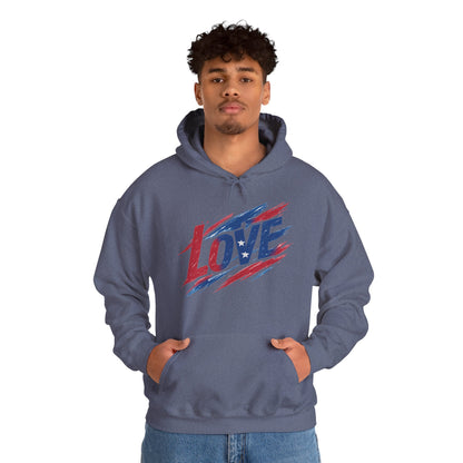 Unisex Hooded Sweatshirt with 'LOVE' Design - Cozy Gift for Friends, Valentine's Day, Casual Wear, Relaxation, Everyday Use