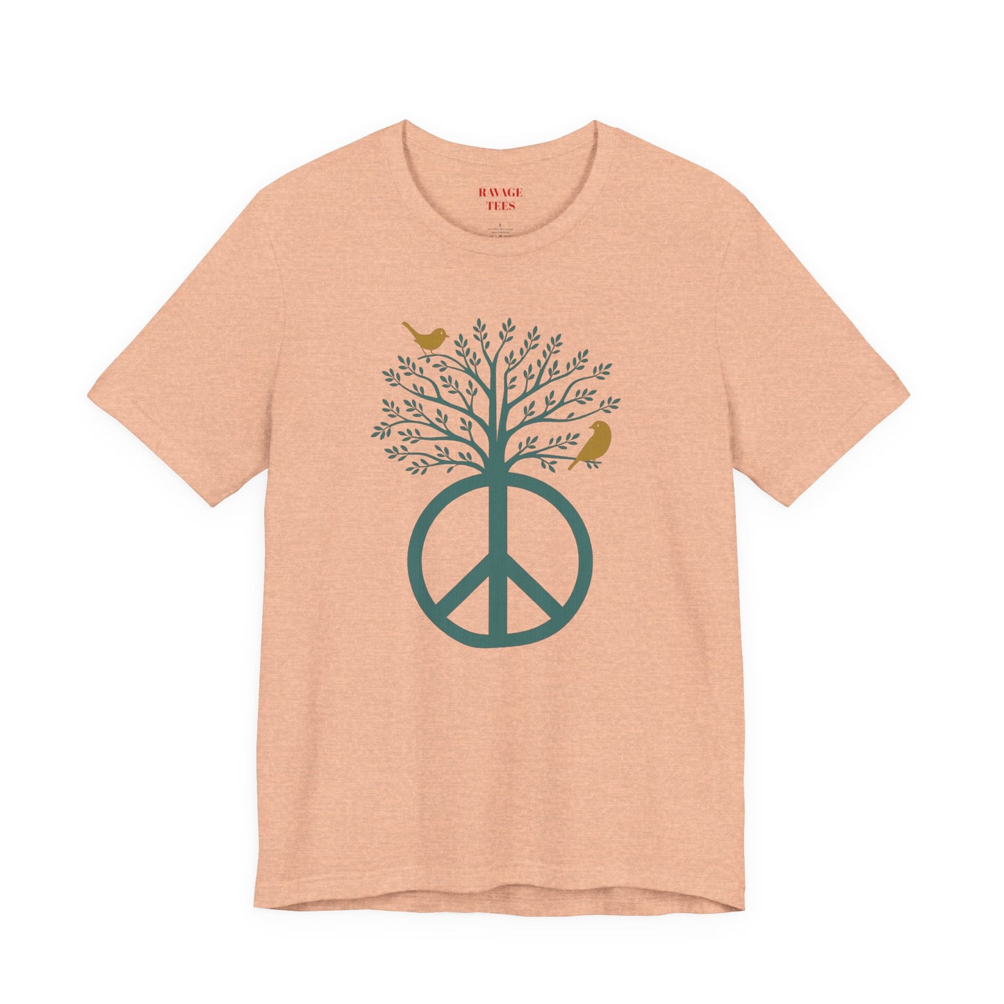 Peace Tree T-Shirt with Birds – Eco Nature Graphic Tee