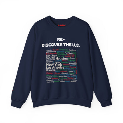 City Map Crewneck Sweatshirt, Cozy Urban Style for Travel Lovers or Travel Enthusiasts