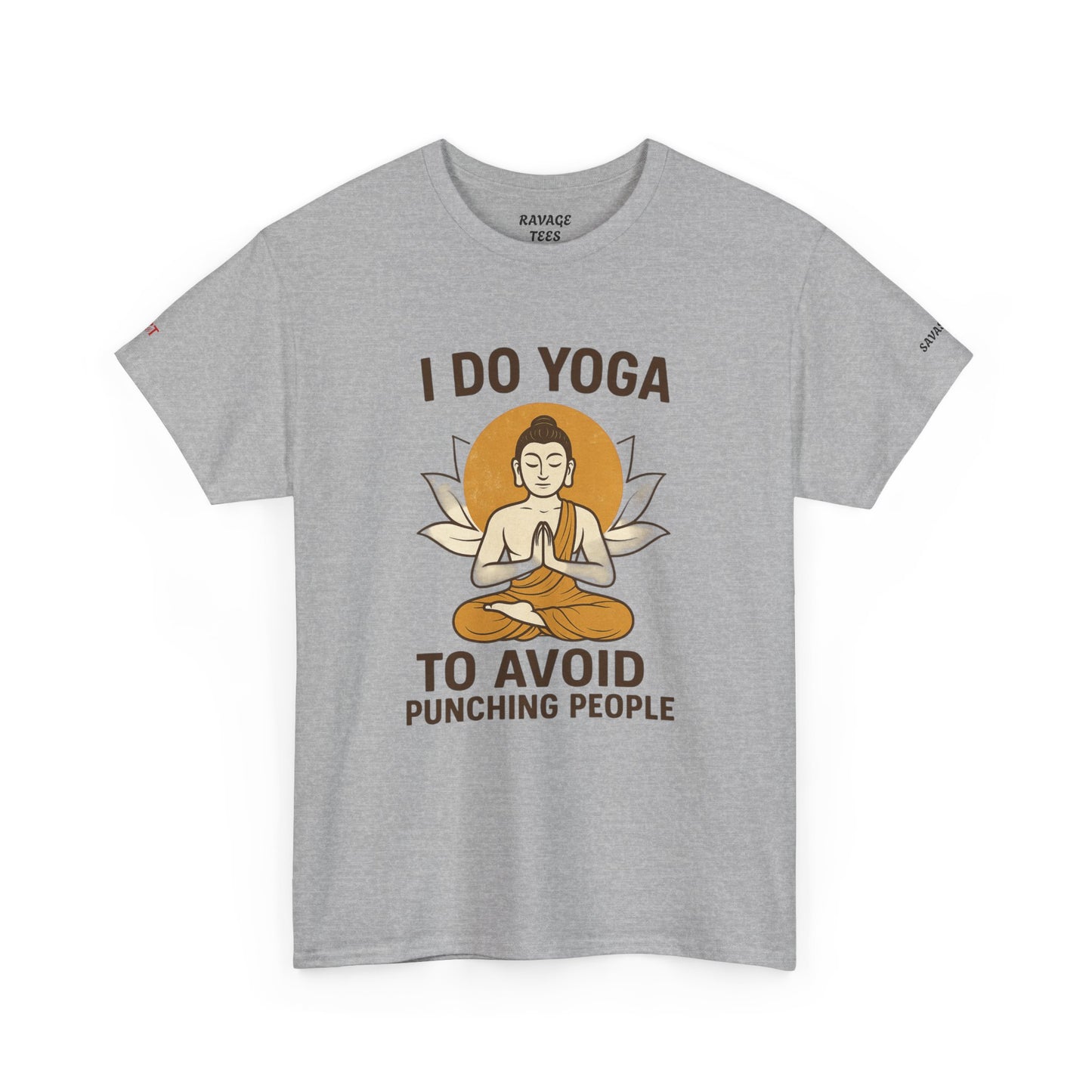 Yoga Humor Tee | I Do Yoga to Avoid Punching People