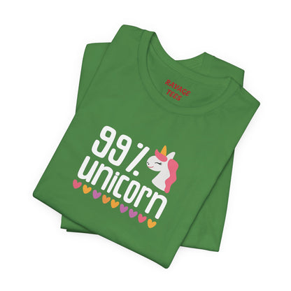 99% Unicorn Tee: Funny, Whimsical Graphic T-Shirt for All Ages