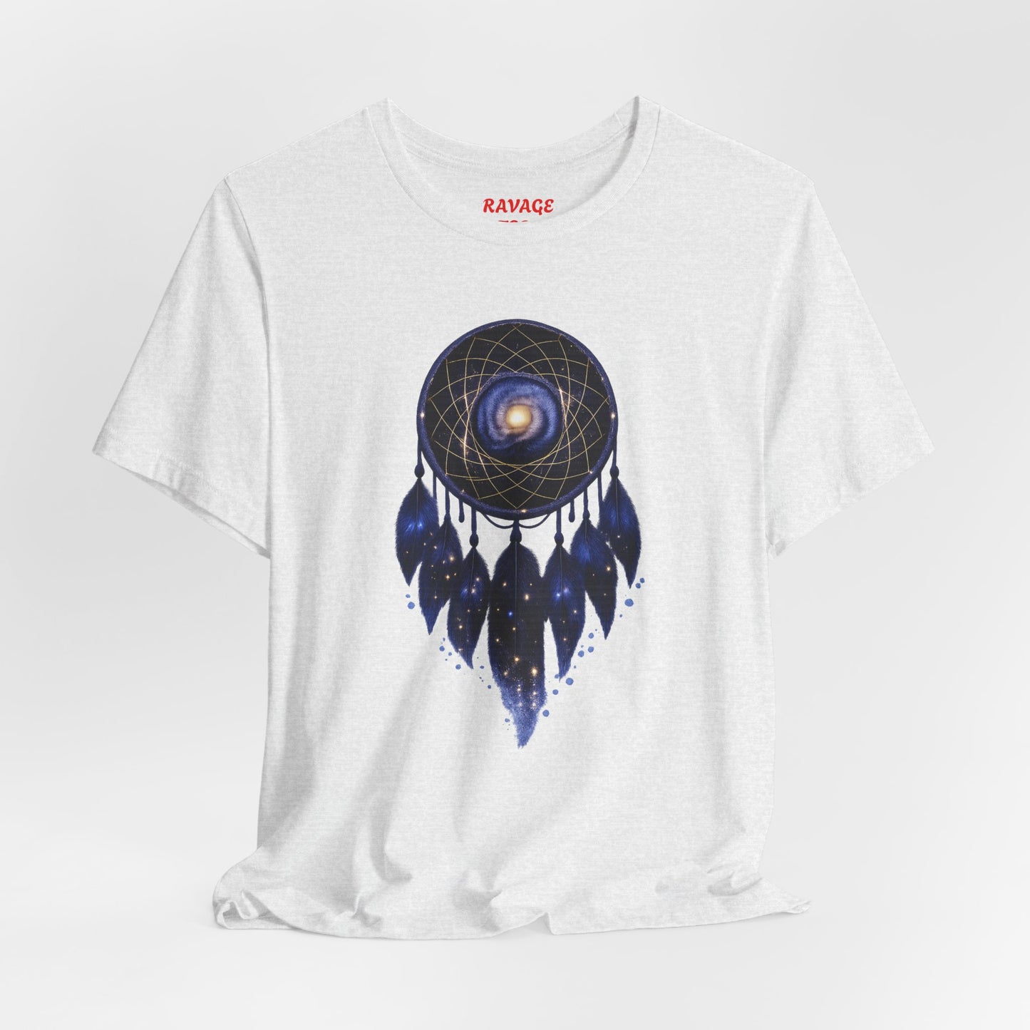Dreamcatcher Galaxy T-Shirt — Mystical Cosmic Feather Tee