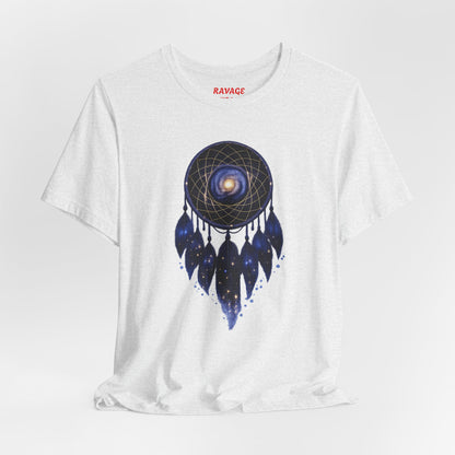 Dreamcatcher Galaxy T-Shirt — Mystical Cosmic Feather Tee