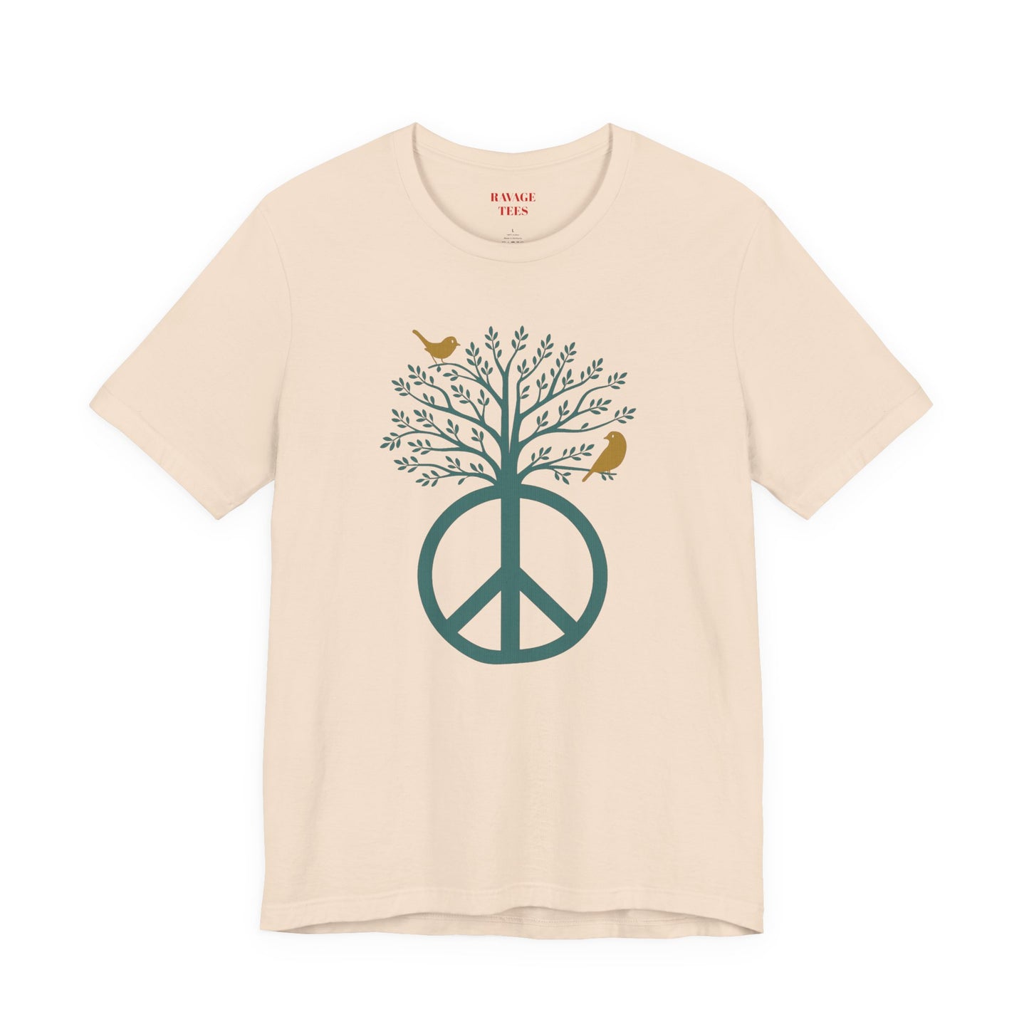 Peace Tree T-Shirt with Birds – Eco Nature Graphic Tee