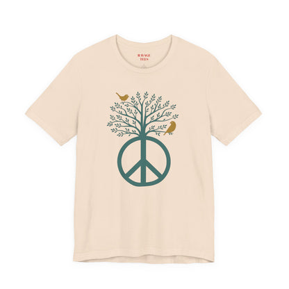 Peace Tree T-Shirt with Birds – Eco Nature Graphic Tee