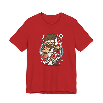 Retro Gamer Cartoon Character Tee