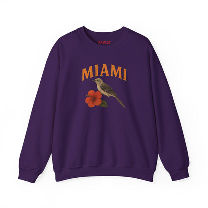 RAVAGE Miami's City Vibe Unisex Crewneck Sweatshirt-Cozy Street Gear