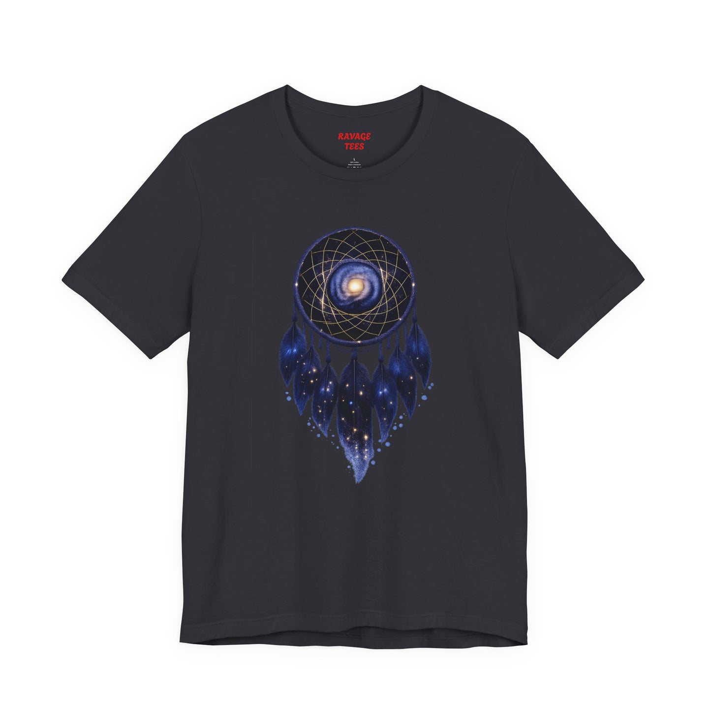 Dreamcatcher Galaxy T-Shirt — Mystical Cosmic Feather Tee