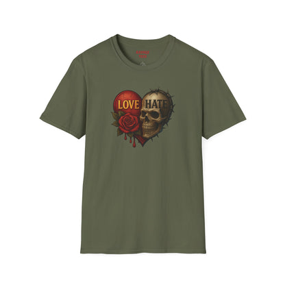 Love & Hate Skull Graphic Tee
