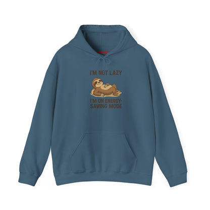 Funny Sloth Hoodie: I'm Not Lazy, Energy Saving Mode