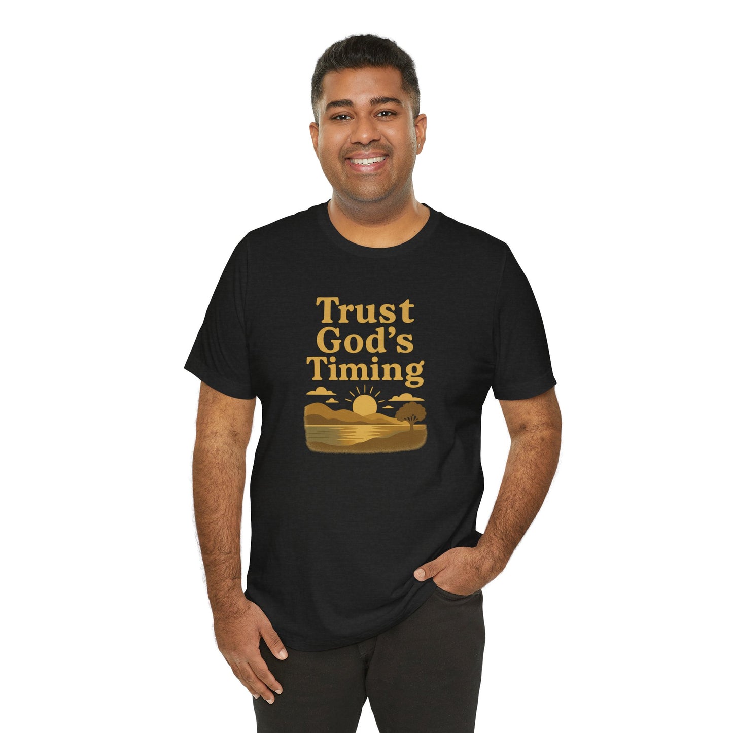Unisex Inspirational Tee - Trust God's Timing, Relaxed Fit T-Shirt, Motivational Shirt for Everyday Wear, Plus Size Available, Gifts [...]
