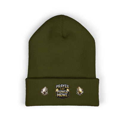 Prayer Power Move Embroidered Beanie