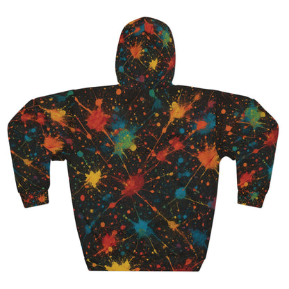 Art of Impact Color Splash Unisex Pullover Hoodie | Artistic Hoodie, Trendy Streetwear, Splatter Design, Unique Gift for Art Lovers, Cozy Fashion