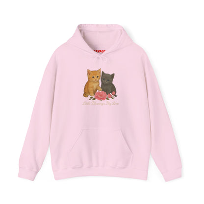 Kitten Pair Hoodie — "Little Sunshine, Big Purrs" Cute Cat Graphic Pullover