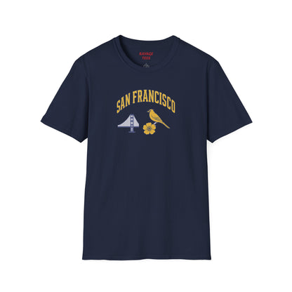 SAN FRANCISCO Vibes Unisex T-Shirt – Casual Summer Tee, Beachwear, Travel Outfit, Vacation Style, Gift for Him or Her