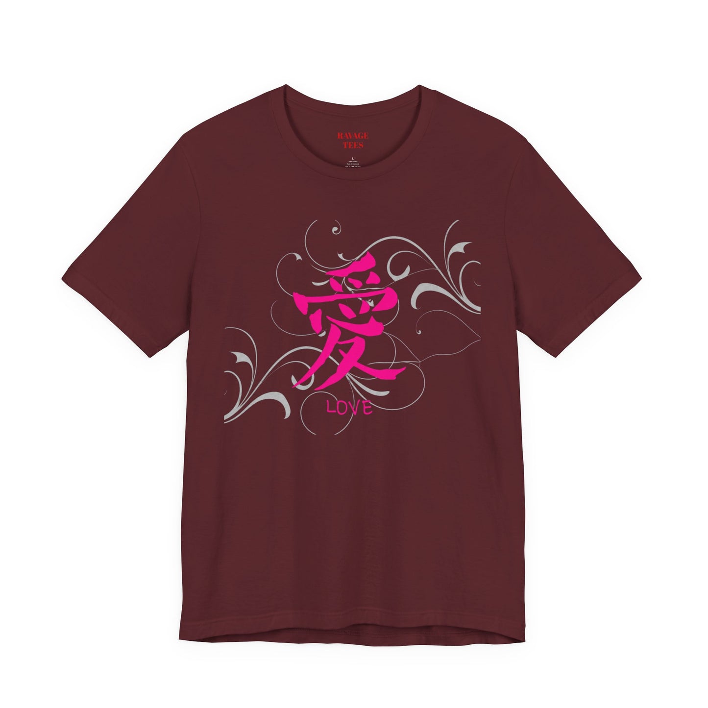 Love Kanji — Pink Asian Calligraphy Tee