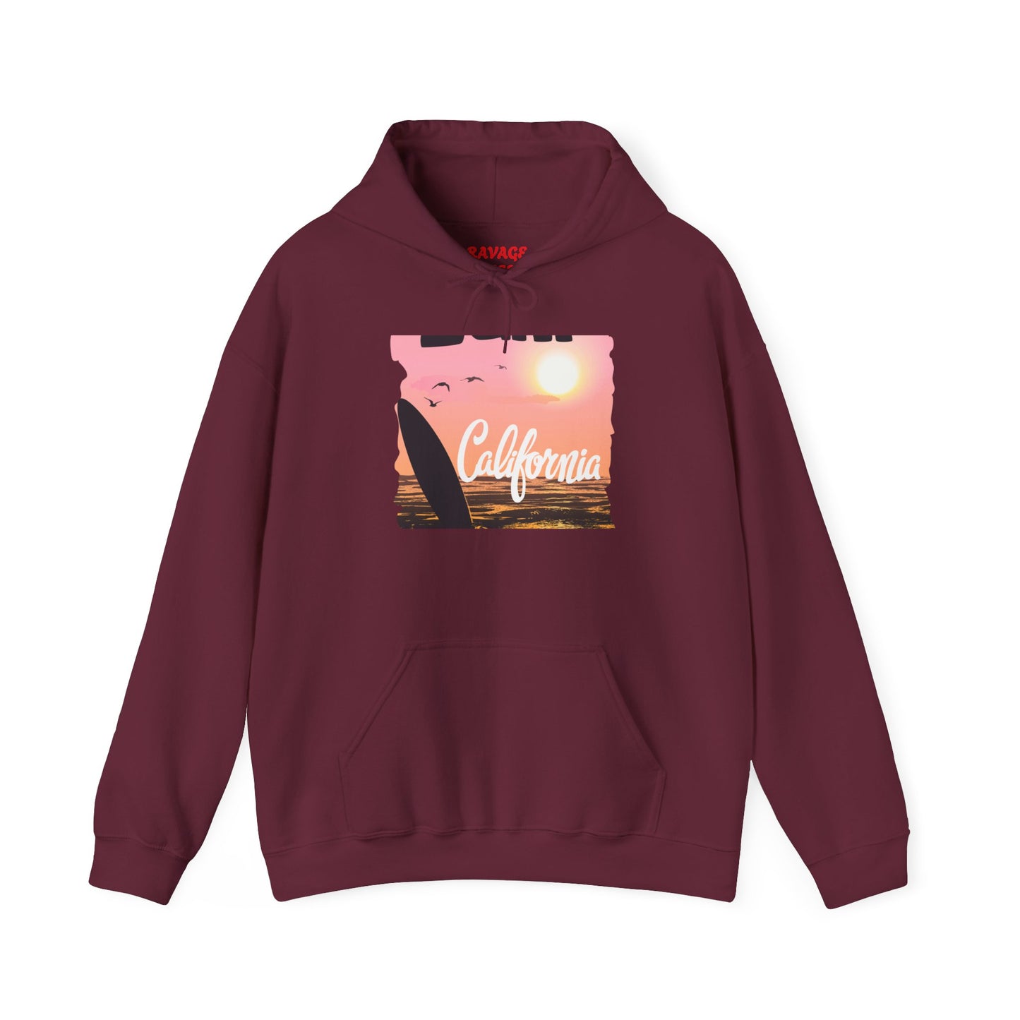 California Sunset Hoodie, Surfing Sweatshirt, Summer Vibes Apparel