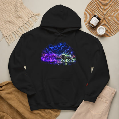 Neon Nebula Predator Clash Graphic Graphic Hoodie
