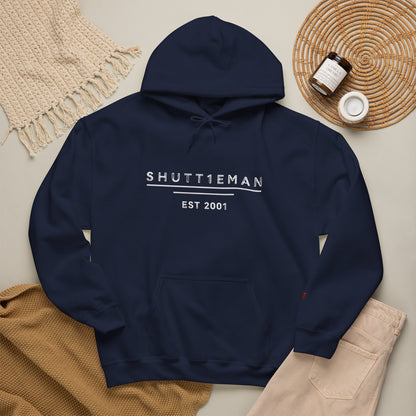 Shutt1eman Est. 2001 Hoodie — Minimal Vintage Logo Pullover