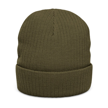 Embroidered Ribbed Beanie — SHUTTIEMAN EST 2001 Knit Hat