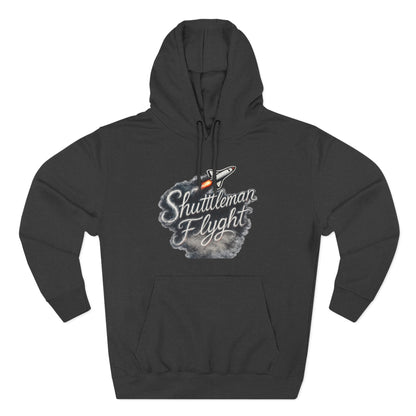 Shuttleman Flight Hoodie — Retro Rocket Pilot Graphic Hoodie