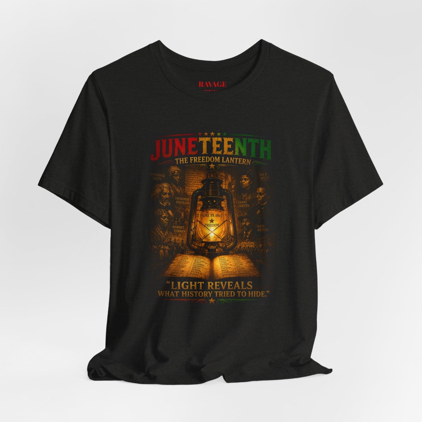 Juneteenth Lantern T-Shirt – "Light Reveals What History Tried to Hide"