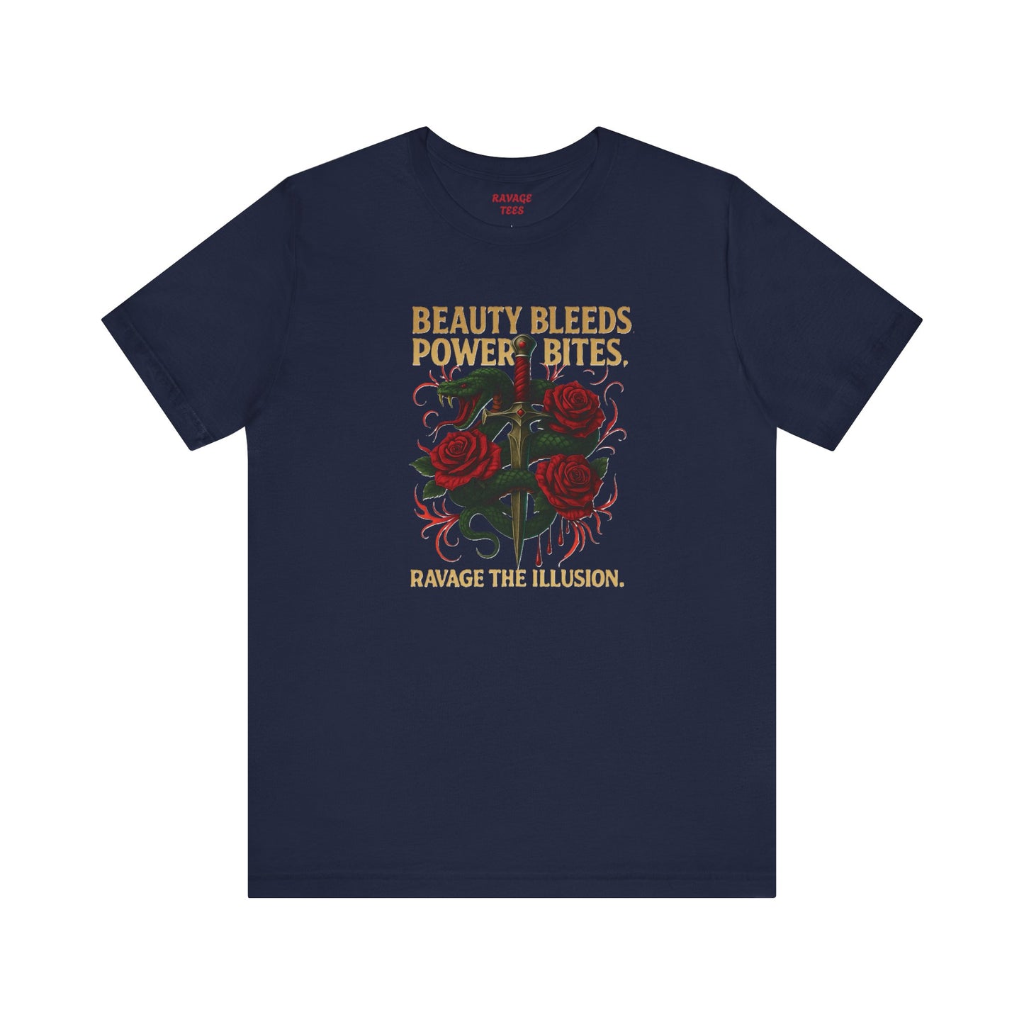 "Beauty Bleeds" Tee: Dark Aesthetic Unisex Graphic T-Shirt