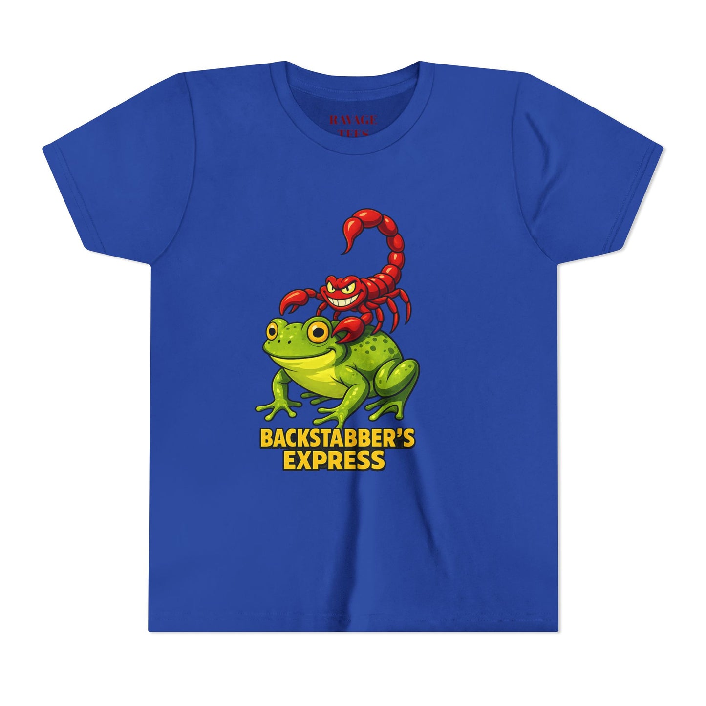 Youth Tee - "Backstabber's Express" Frog & Scorpion Graphic