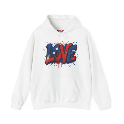 Unisex Hooded Sweatshirt with 'LOVE' Design - Cozy Gift for Friends, Valentine's Day, Casual Wear, Relaxation, Everyday Use