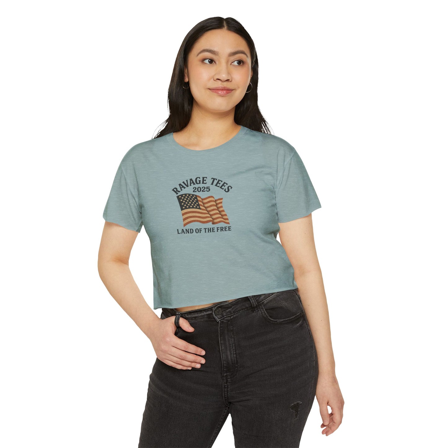 RAVAGE Crop Top: "Land of the Free"