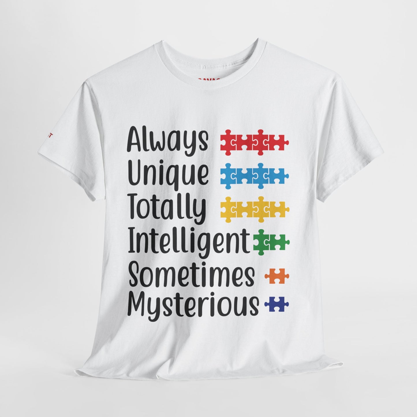 Unisex Autism Awareness Tee - Unique Puzzle Design, Perfect Gift for Friends, Family, and Supporters
