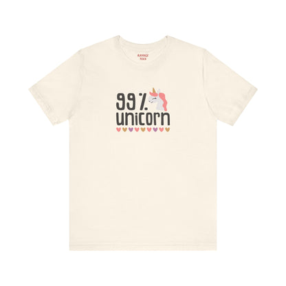 99% Unicorn Tee: Funny, Whimsical Graphic T-Shirt for All Ages