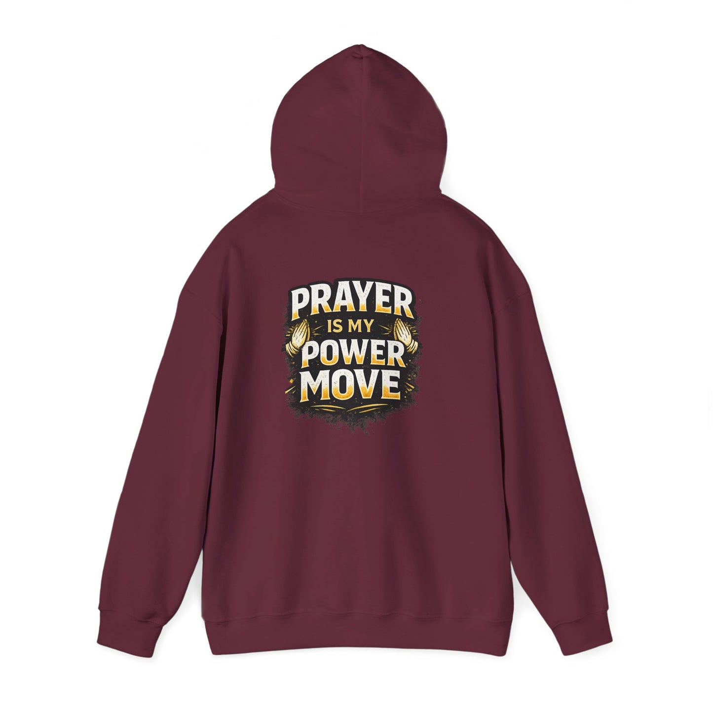 Prayer Is My Power Move Hoodie — Christian Cross Graphic Hoodie
