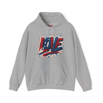 Unisex Hooded Sweatshirt with 'LOVE' Design - Cozy Gift for Friends, Valentine's Day, Casual Wear, Relaxation, Everyday Use