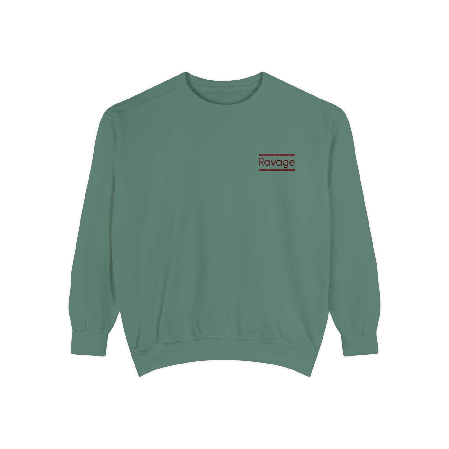 RAVAGE Minimal Logo Sweatshirt — Casual Branded Crewneck