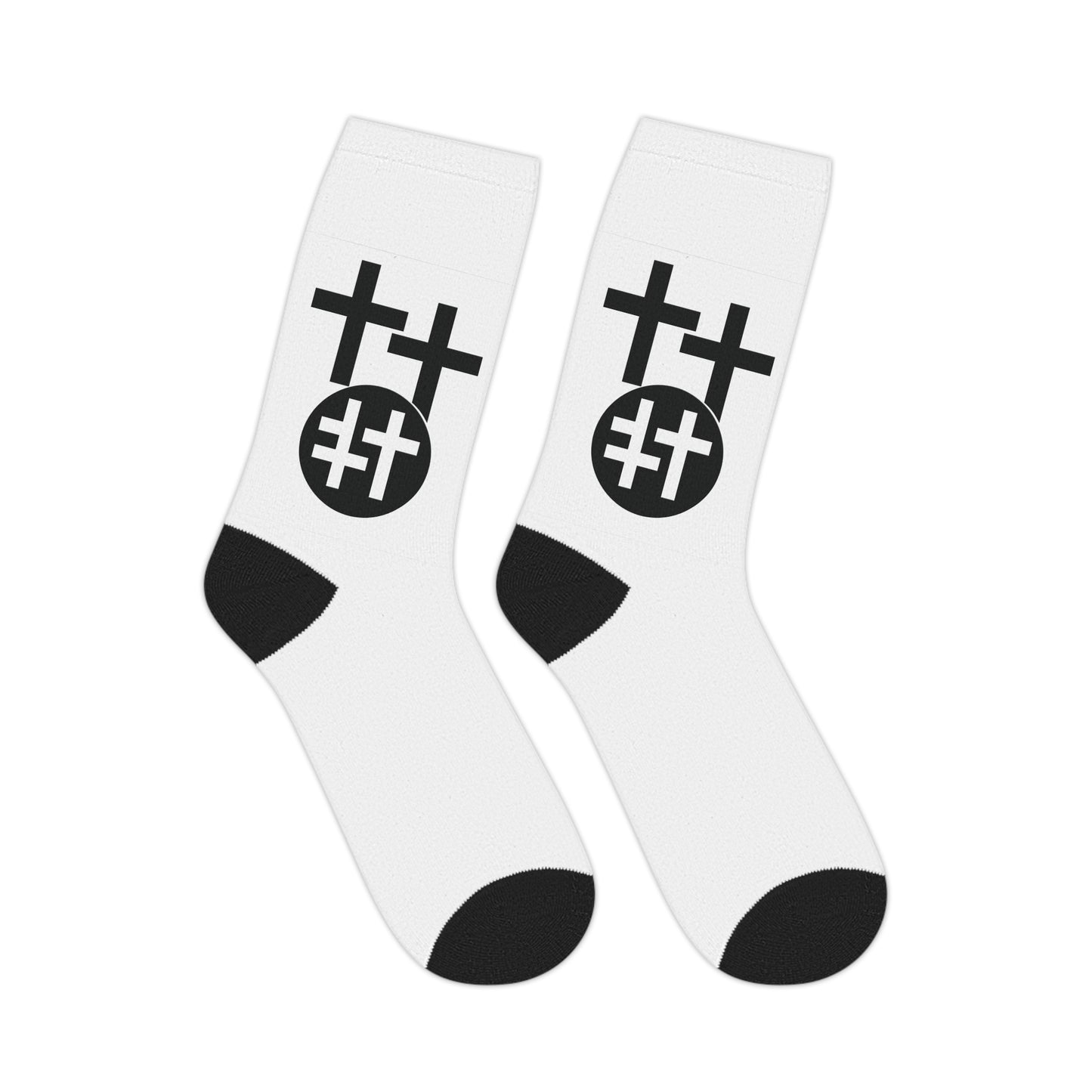 Calvary Cross Stylish Mid-length Socks with Bold Graphic Design - Perfect for Casual Wear, Gifts, and Everyday Comfort, Footwear, Unisex