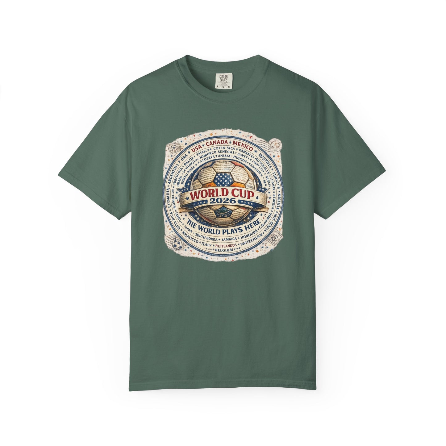 World Cup 2026 Vintage Soccer T-Shirt — USA Canada Mexico Tournament Tee