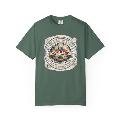 World Cup 2026 Vintage Soccer T-Shirt — USA Canada Mexico Tournament Tee