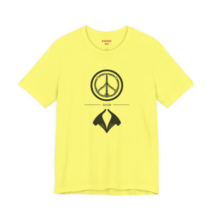 Peace Sign Unisex Jersey Tee, Casual Wear, Gift for Friends, Summer Fashion, Festival Outfit, Eco-Friendly Apparel