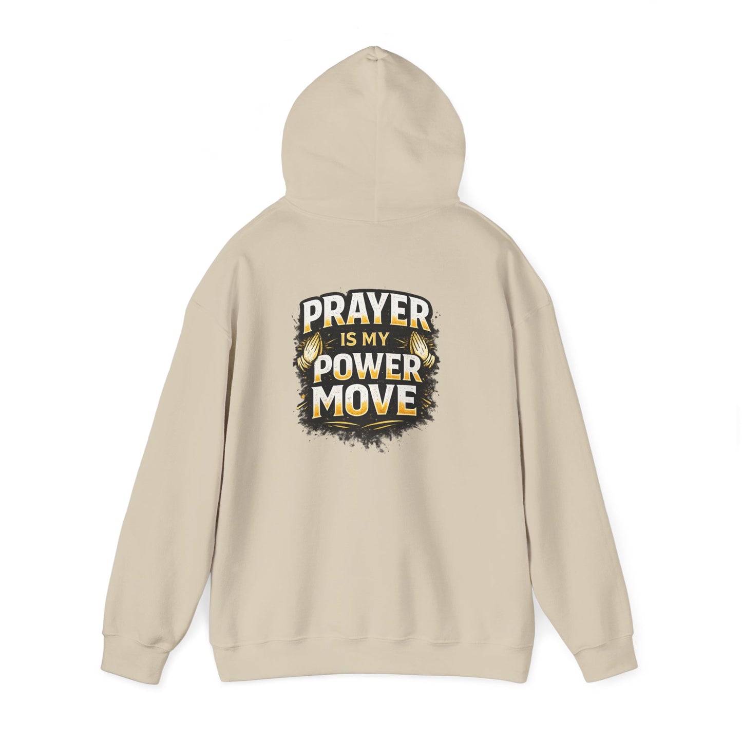Prayer Is My Power Move Hoodie — Christian Cross Graphic Hoodie