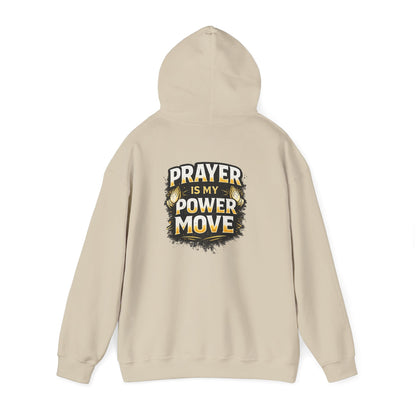Prayer Is My Power Move Hoodie — Christian Cross Graphic Hoodie