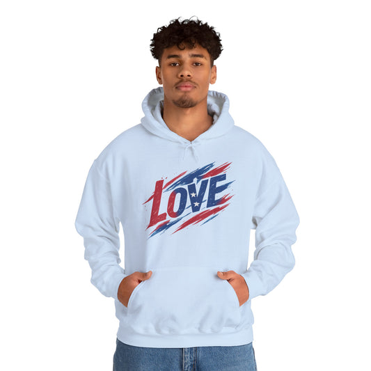 Unisex Hooded Sweatshirt with 'LOVE' Design - Cozy Gift for Friends, Valentine's Day, Casual Wear, Relaxation, Everyday Use