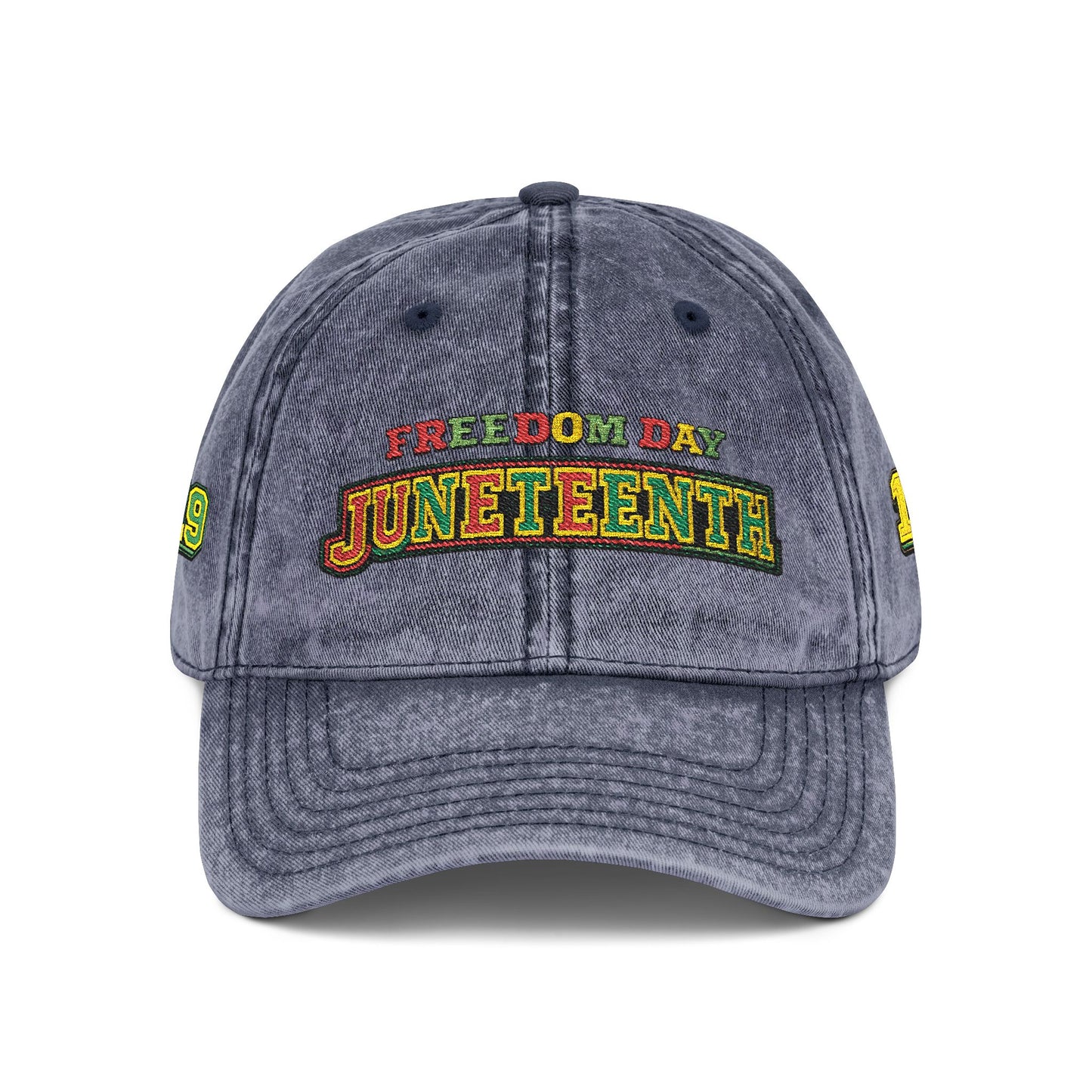 Vintage Embroidered Juneteenth — Freedom Day Cap