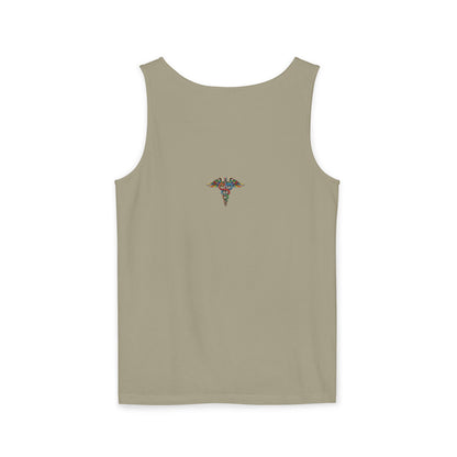 Tattooed Nurse Garment-Dyed Tank Top, Gift for Nurses, Casual Summer Wear