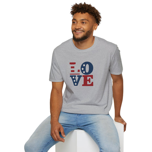 "Freedom & Love" Tee: Unisex 4th of July Graphic Shirt Gift