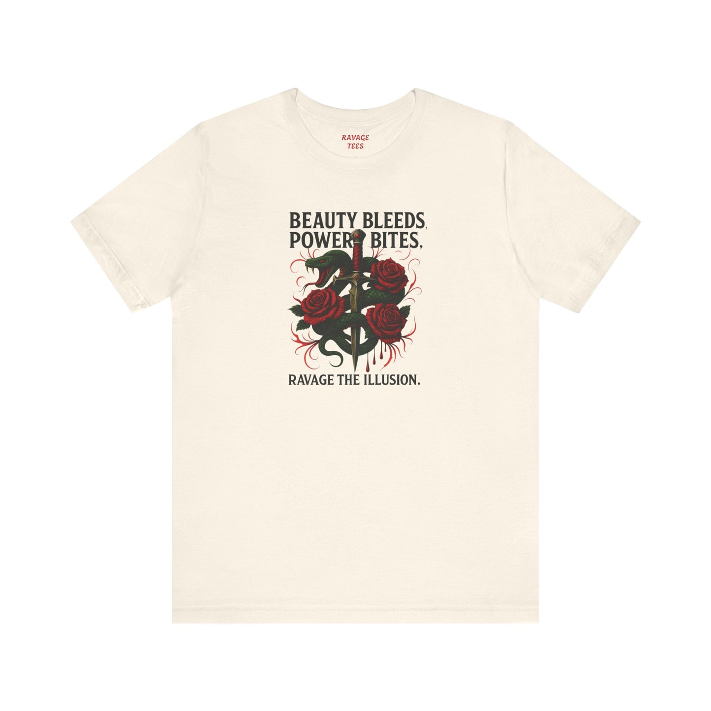 "Beauty Bleeds" Tee: Dark Aesthetic Unisex Graphic T-Shirt