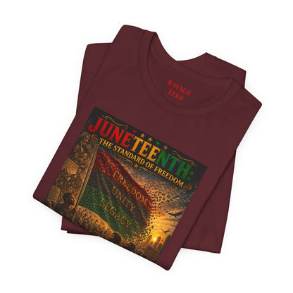 Juneteenth Standard of Freedom — 'Many Voices One Victory' Graphic Tee