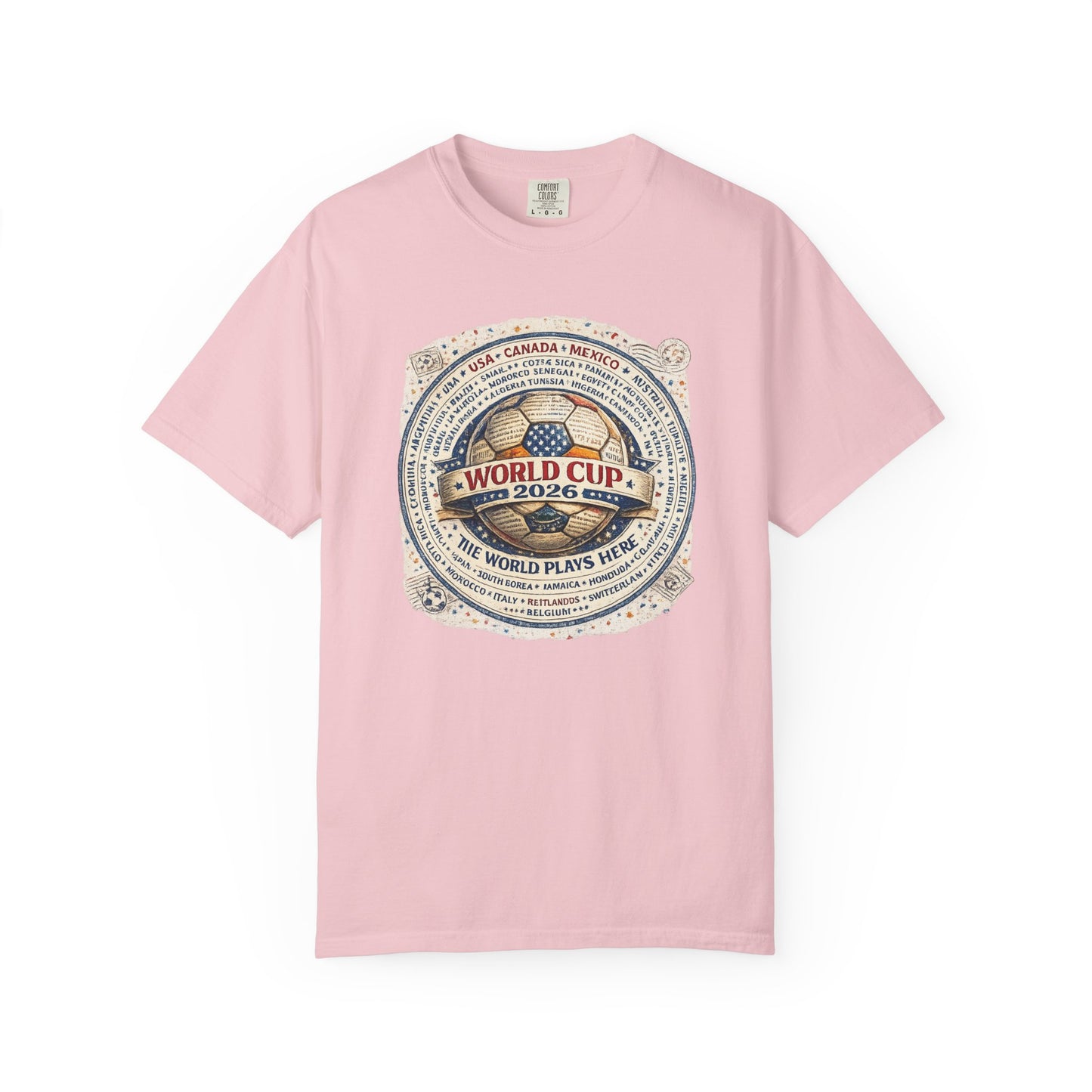 World Cup 2026 Vintage Soccer T-Shirt — USA Canada Mexico Tournament Tee