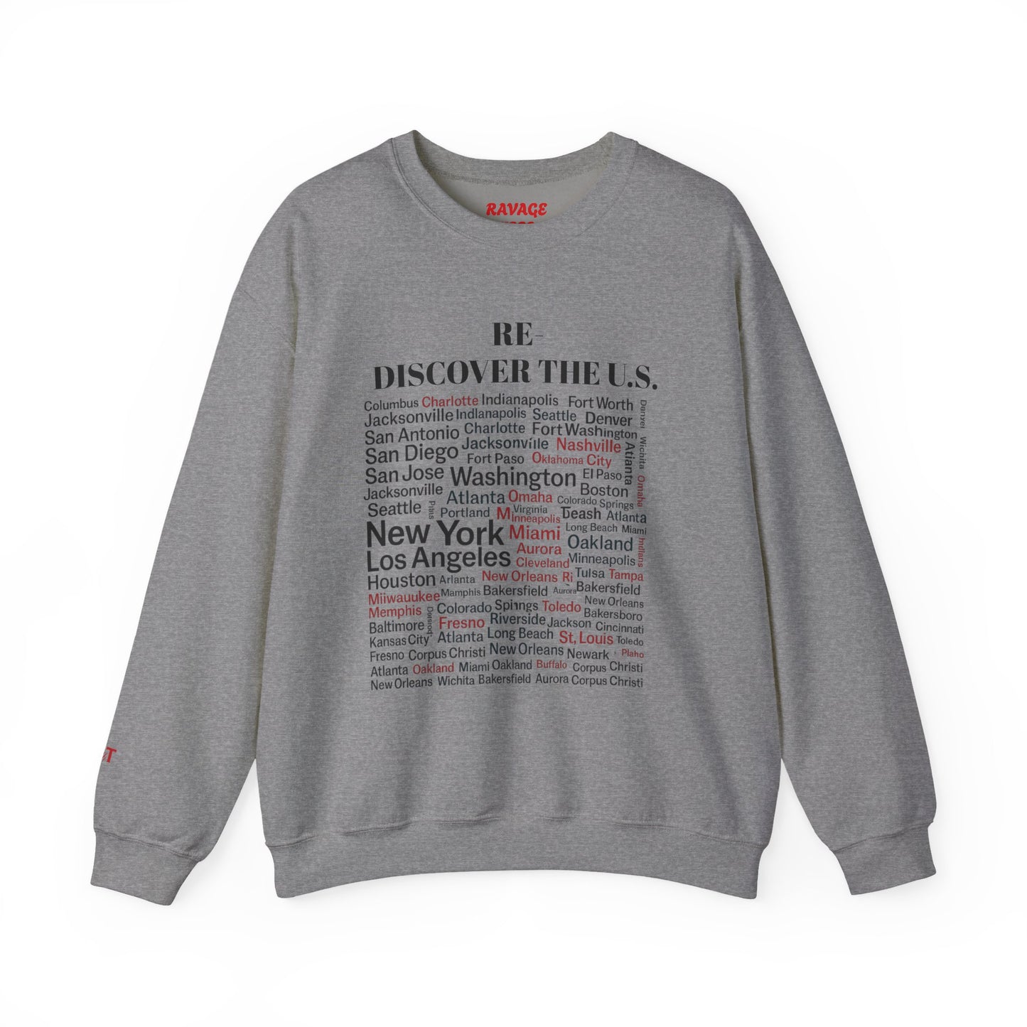 Re-Discover the U.S. Travel Enthusiast Sweatshirt, Cozy Crewneck, Explore America, Casual Wear